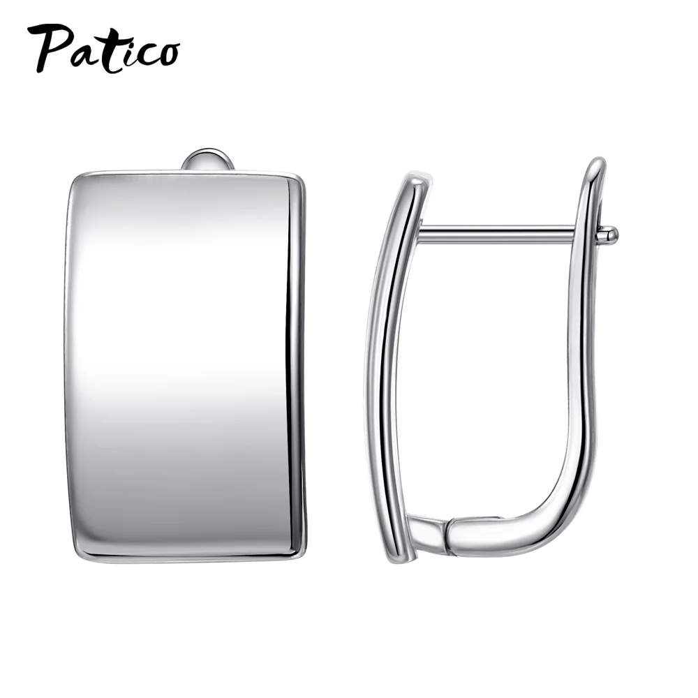 Женские серьги-кольца из серебра 925 пробы