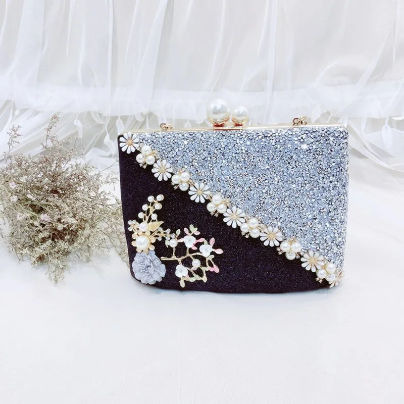 Женские вечерние сумки контрастного цвета с твердой поверхностью свадебные