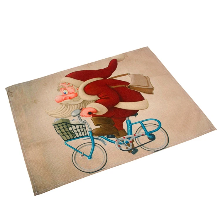 42cmx32 Placemat 5 Navidad рождественские украшения для домашнего стола, Рождественская скатерть, прямоугольный Рождественский Декор, новогодняя - Цвет: 42cmx32 Placemat 5