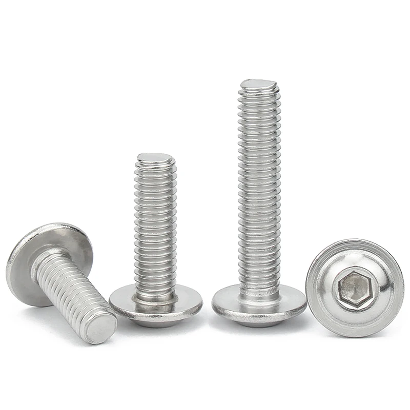 

M3m4m6m8 304 Stainless Steel Round Head Hexagon Socket Screw with Pad Pan Head Half Round Head Screw with Pad