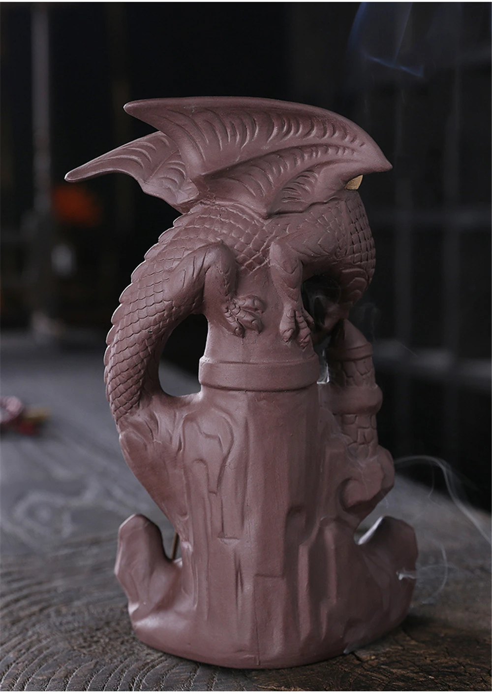 Керамическая горелка для благовоний Blackflow с классическим драконом 20шт