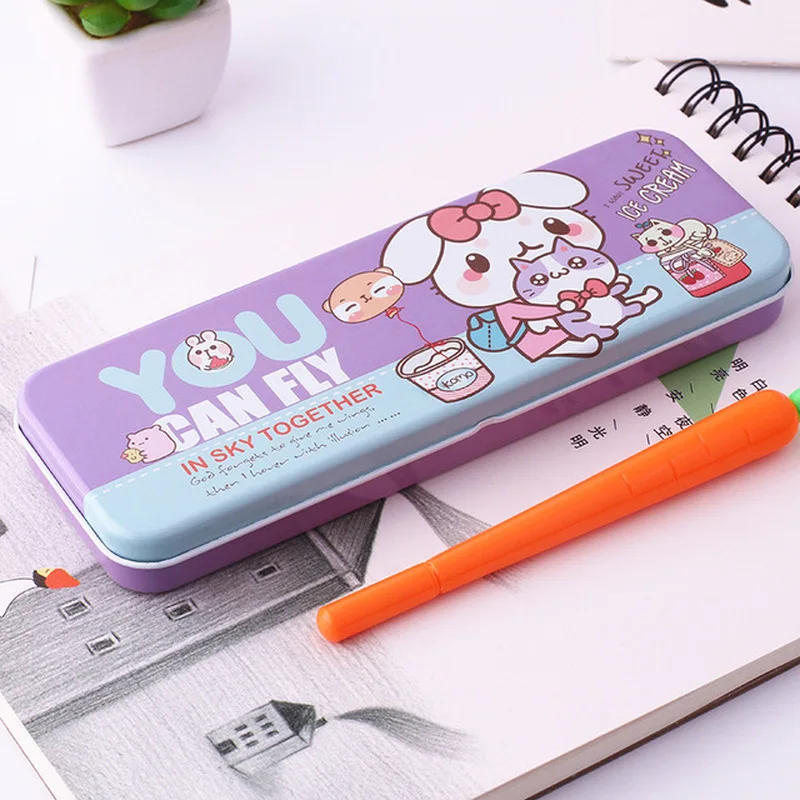 1 шт. Металлический Чехол карандаш с рисунком для школьников подарки обучения