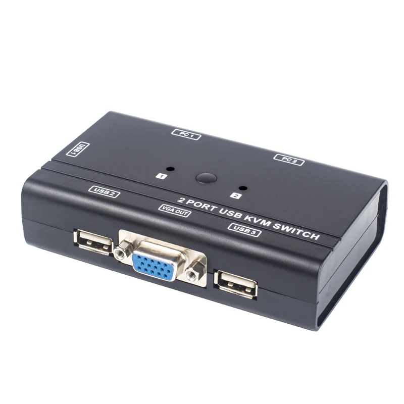 2 порта USB2.0 kvm переключатель с ручным управлением ПК узла 1 комплектом USB