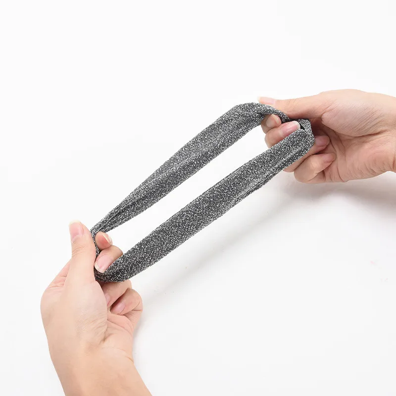 Популярные аксессуары для волос блестящие резинки женские повязки блестящая