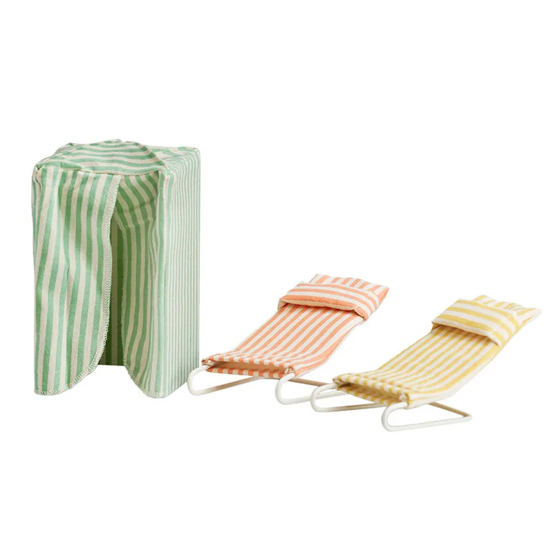 

Aizulhomey Baby Play House Toys Sunbathing Lounger Tent Vacation Set Dollhouse Furniture 1/12 OB11 Photo Bjd Lol Accessories