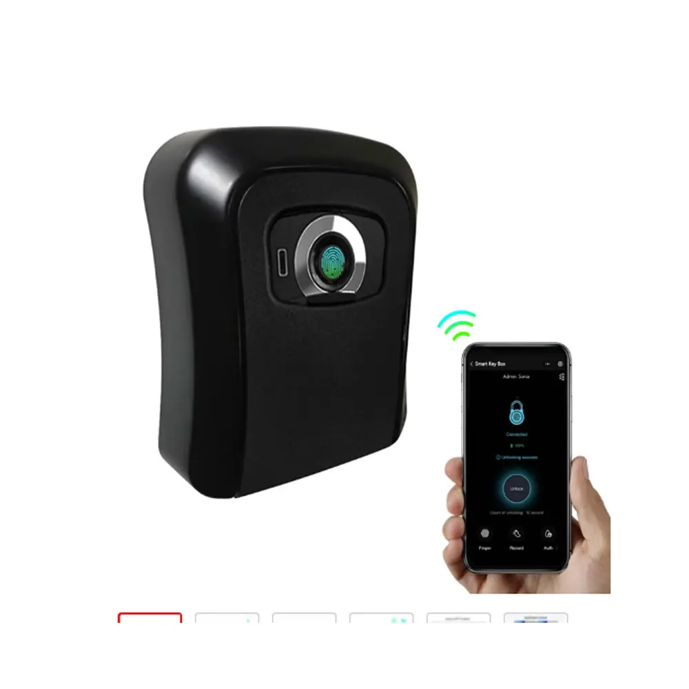 

Контейнер для хранения смарт-ключей со сканером отпечатков пальцев и приложением, разблокировка 100 отпечатков пальцев, перезаряжаемый смарт-контейнер для ключей, прочный Сейф для ключей из сплава