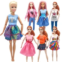 fashion handmade for barbie accessories daily outfit for barbie clothes pants dress doll clothes toys for children girls gift