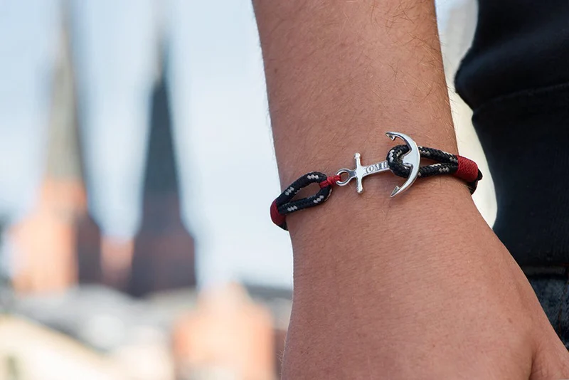 Средиземноморский 17 видов стилей навигации нержавеющая сталь браслет с якорем и