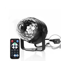 sound activated rotating disco ball party light stage lighting effect strobe light 3w rgb stage lights for christmas ktv wedding