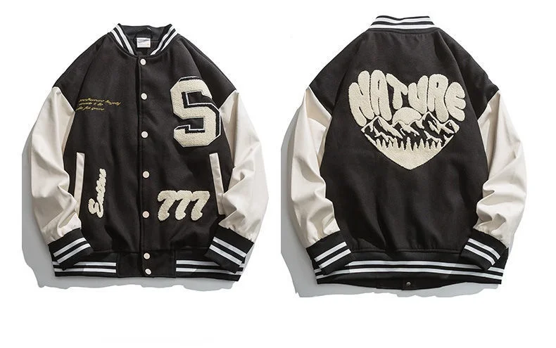 Куртка мужская бейсбольная в стиле ретро свободная повседневная униформа с