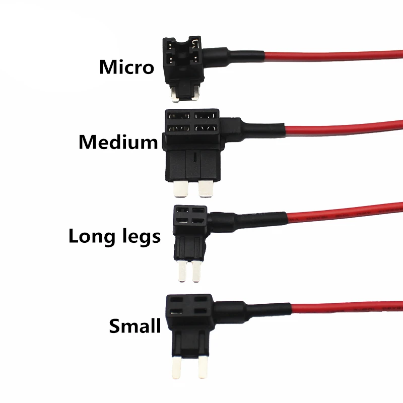 12V MINI SMALL MEDIUM Size Car Fuse Holder Add a circuit TAP Adapter with 10A Micro Mini Standard ATM Blade Fuse|Перемычки| |