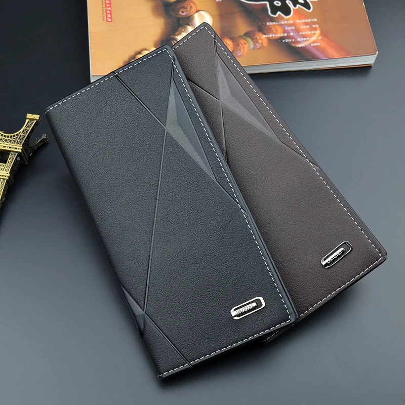 Лидер продаж новый мужской кожаный кошелек длинный тонкий мягкий модный