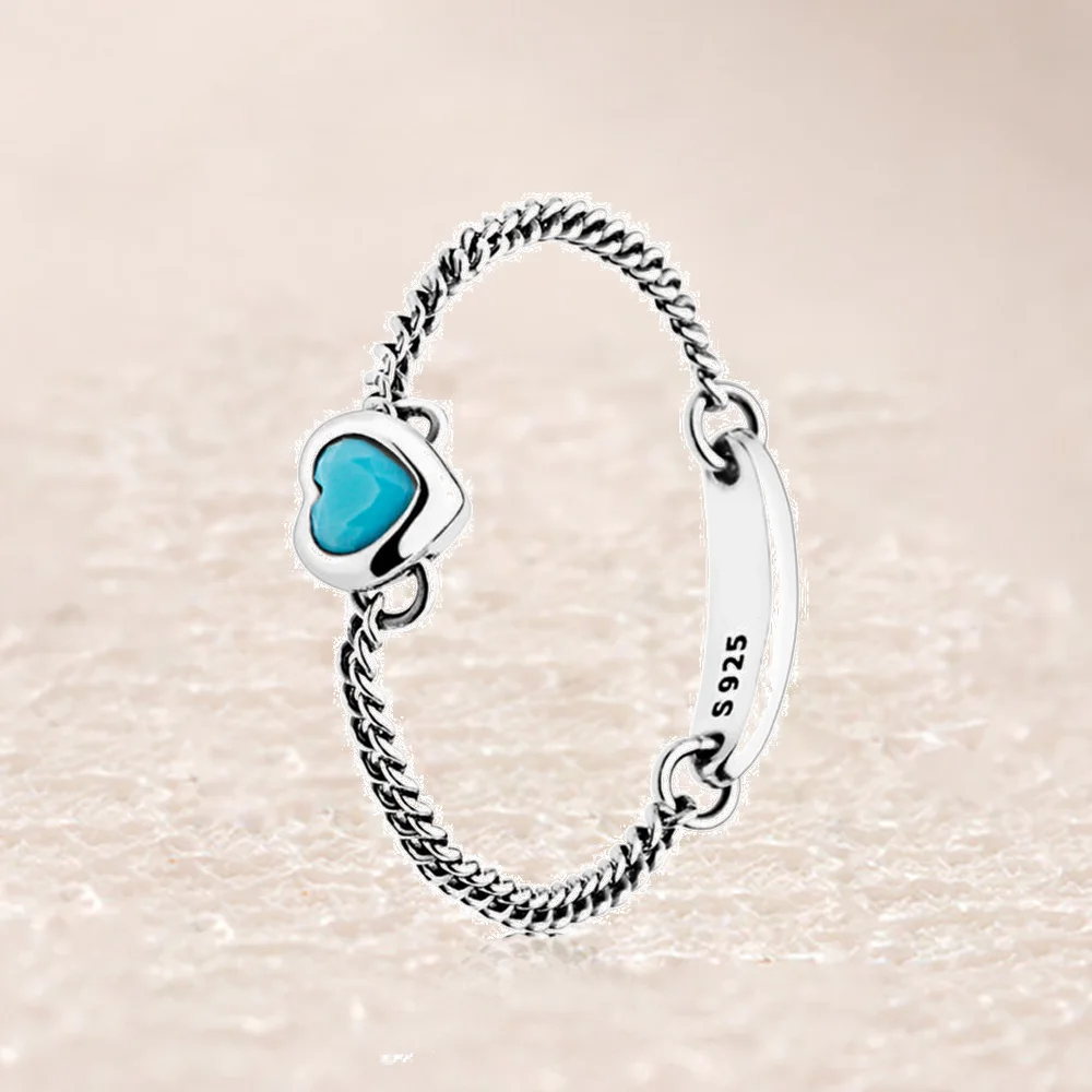 

197191NYA BLUE SPIRITED HEART RING