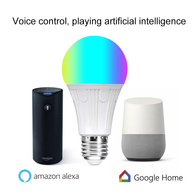 E27/E26/B22 85-265 в RGB светодиодный светильник 7 Вт Bluetooth Wifi умный контрольное приложение Светодиодная лампа ИК пульт дистанционного управления домашнее освещение - Испускаемый цвет: AS SHOW