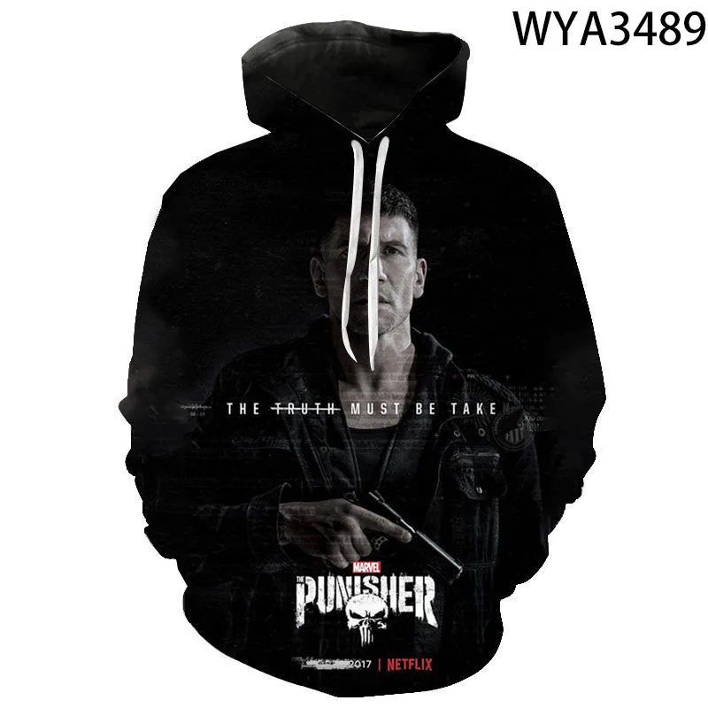 

New Casual Hoodies Cool Punisher Fashion Men Women Children 3D Printed Sweatshirts Streetwear Boy Girl Kids Pullover Tops