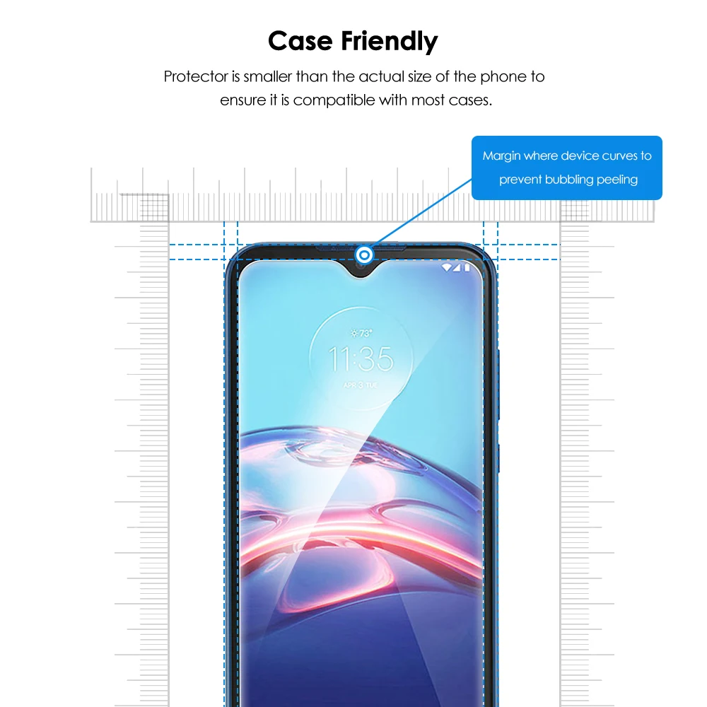 

4Pcs Phone Tempered Glass For Moto E (2020) Screen Protector Screen Shield On Moto E (2020) Premium Screen Guard Anti-Scratch