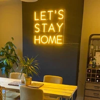 led aesthetic cute let%e2%80%99s stay home flex light sign for home room wall decor kawaii anime bedroom decoration mural outdoor