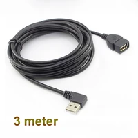 3m right angle 90 degree usb 2 0 type a male to female extension data charge cable cord shielded