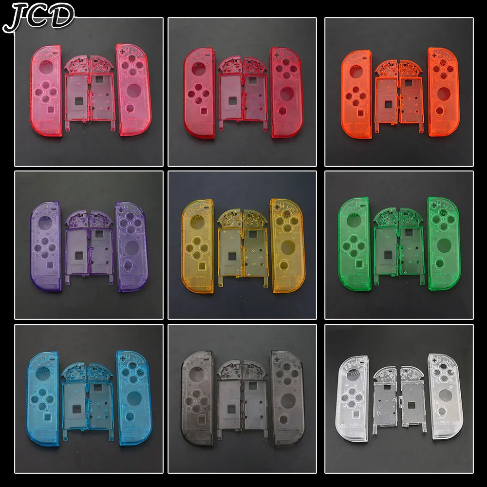 

JCD Clear Plastic Housing Shell Case Cover Replacement for Switch NS Joy-Con Joycon Controller