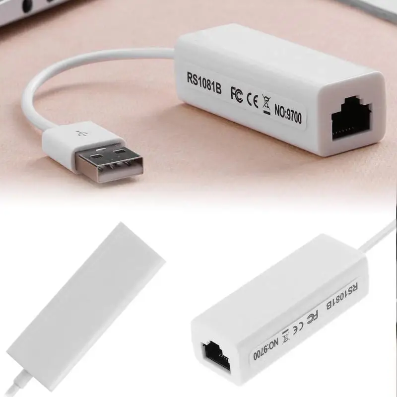 USB 2,0 к RJ45 LAN Ethernet 10/100 Мбит сетевой адаптер WIN7 для компьютера