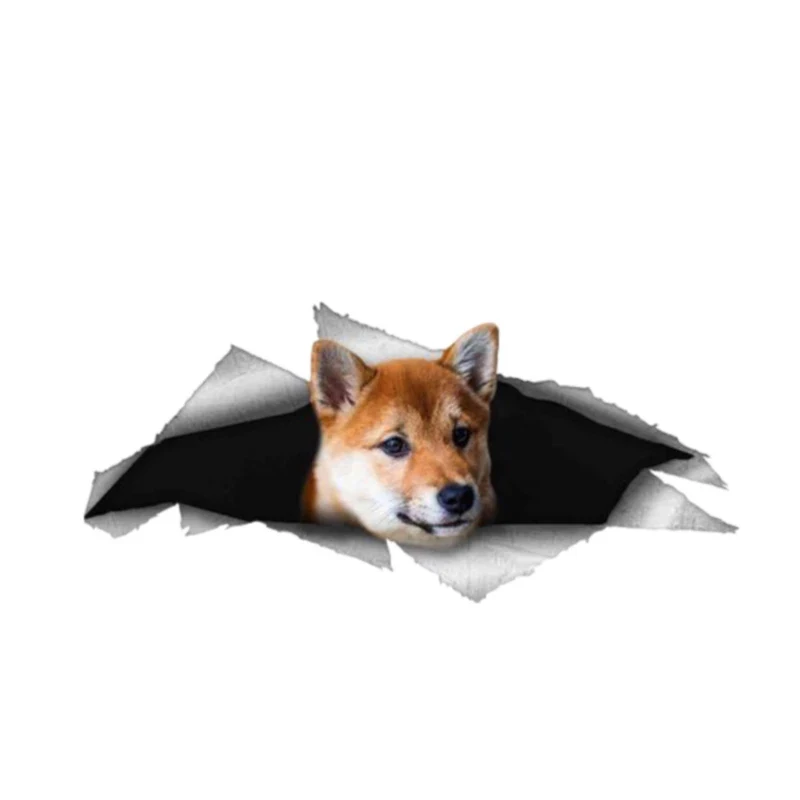 B0755 # самоклеящаяся наклейка Шиба-ину стикер на машину с собакой