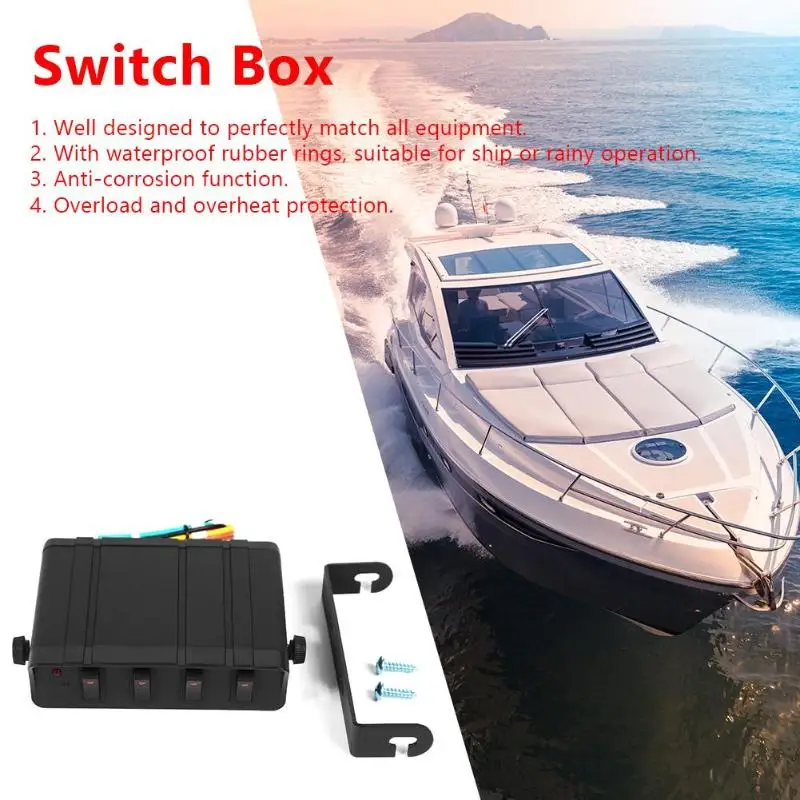 30A Rocker Switch Box Аварийная Строб-лампа 12 В 4 банды панель контроллера