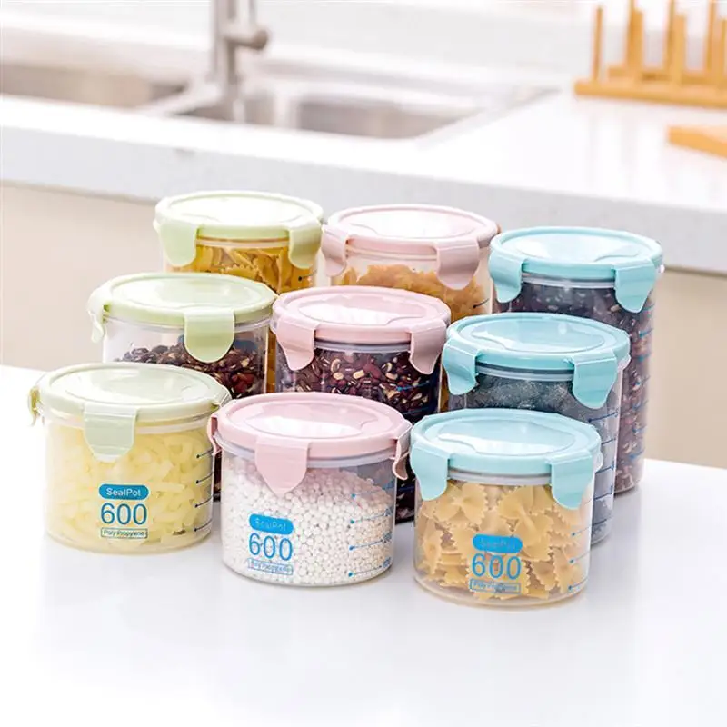 OUNONA коробка для хранения продуктов герметичная кухонная бутылка для хранения пищевых зерен контейнер с фиксирующимися крышками для закусок риса сахара