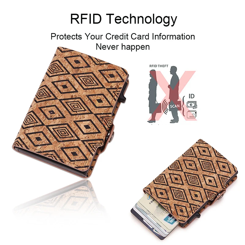 Держатель для карт Rfid мужские бумажники Мужской Женский винтажный трехскладной