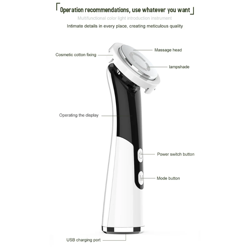 

Ultrasonic LED Massager Electric Heating Microcurrent Lifting Skin Care Face Bod U2JD