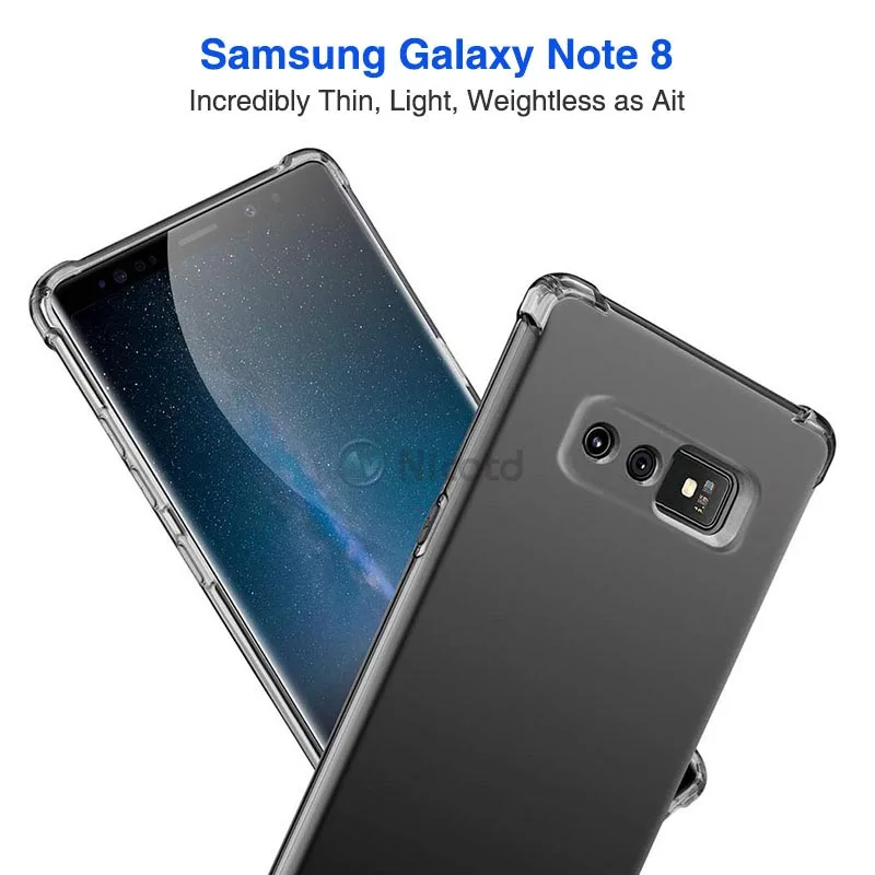 Ударопрочный чехол Nicotd для Samsung Galaxy Note 8 9 S8 S9 Plus мягкие силиконовые чехлы