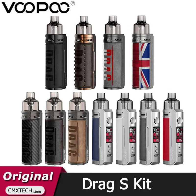 VOOPOO Drag S Pod Mod Kit 60W Vape 4.5ml Cartridge 2500mAh Battery with PnP-VM5 Coil Electronic Cigarette Vaporizer VS X | Электроника