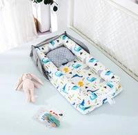new baby portable crib nest bed with pillow travel bed infant toddler cotton cradle for newborn baby bed bassinet bumper