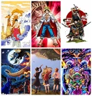 Алмазная живопись 5D сделай сам, аниме Luffy, полный набор для вышивки крестиком, искусство, картина для вышивки стразами