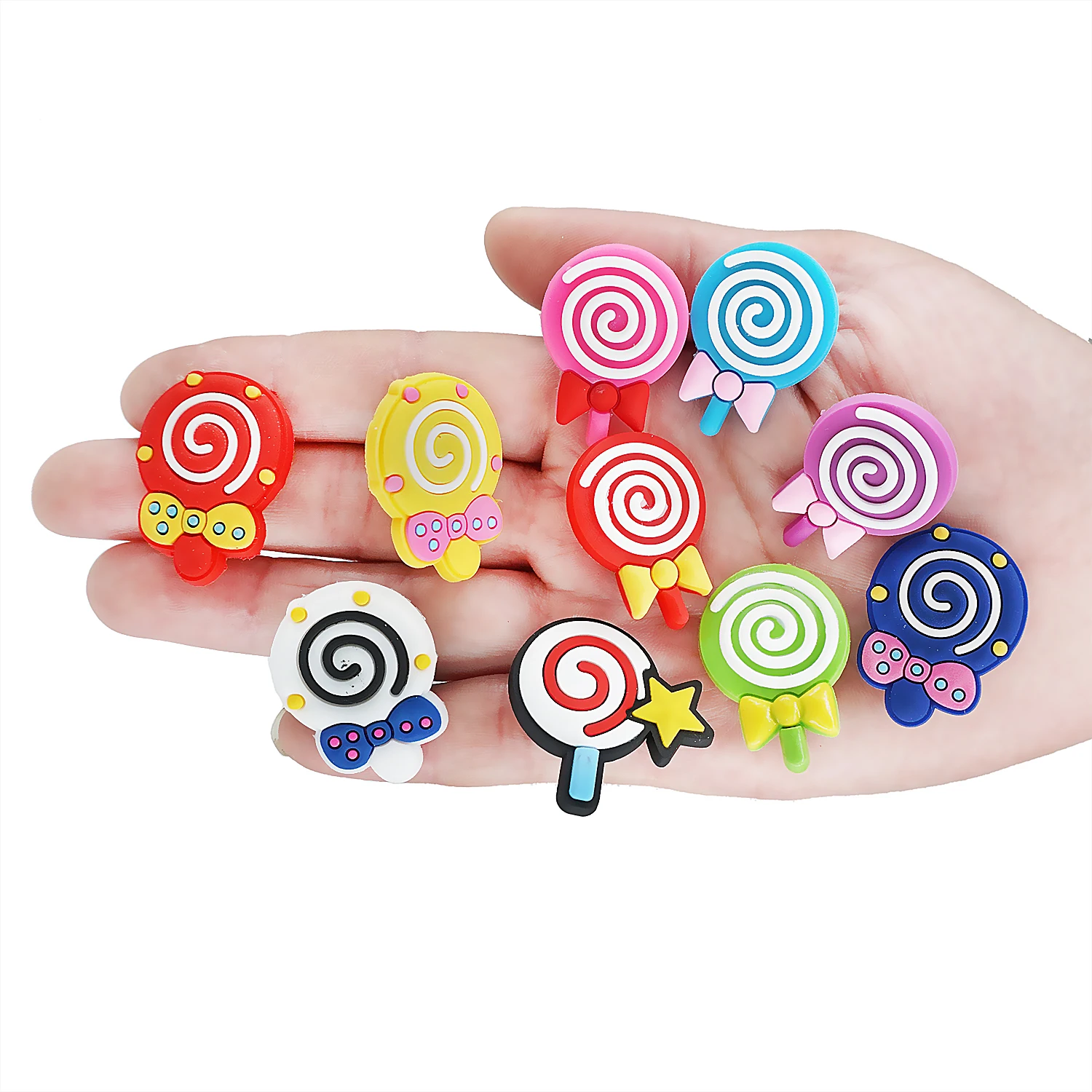 

Lollipop Shoe Charms Colorful Sugar-loaf Shoe Accessories Lovely Styling Buckles Decorations for Croc Jibz Kids Children
