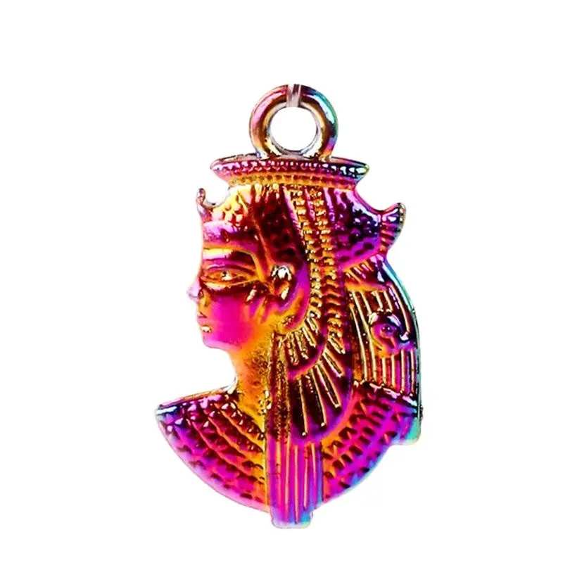 

10PCS Queen of Egypt Dangle Pendant Charms Craft For Jewelry Making Earring Necklace Metal Wholesale Bulk