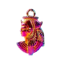 10pcs queen of egypt dangle pendant charms craft for jewelry making earring necklace metal wholesale bulk