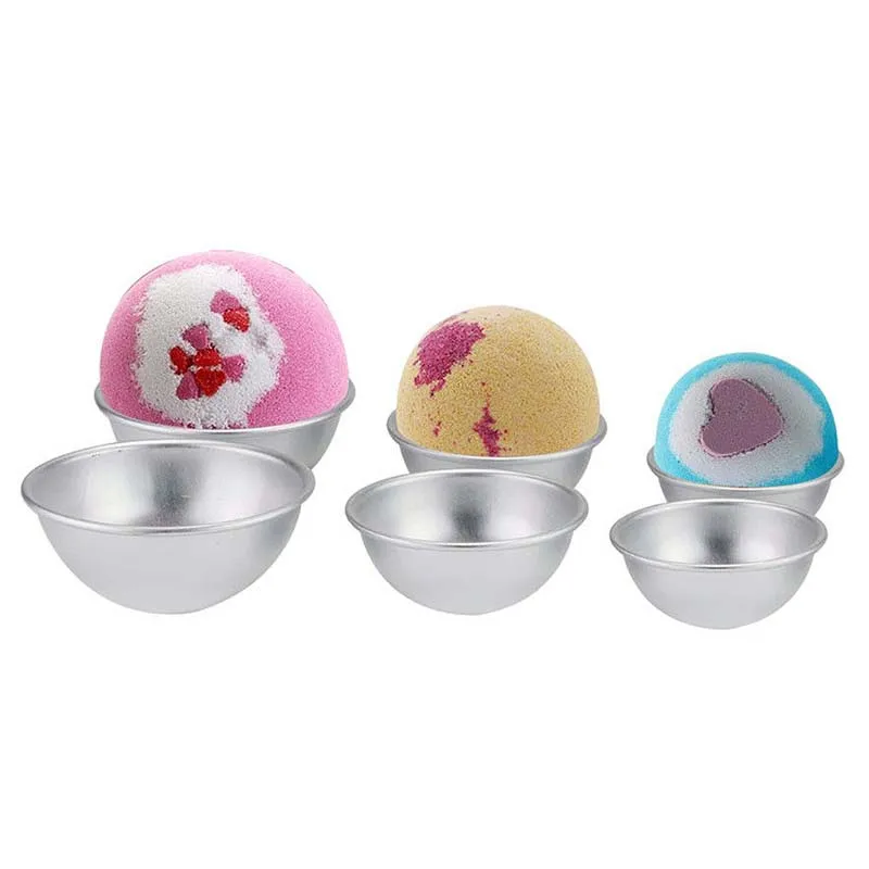 Металлическая форма для бомбы для ванны из алюминиевого сплава 3D Ball Sphere Shape Bathing Tool Pastry Jerry Fondant Baking Accessories