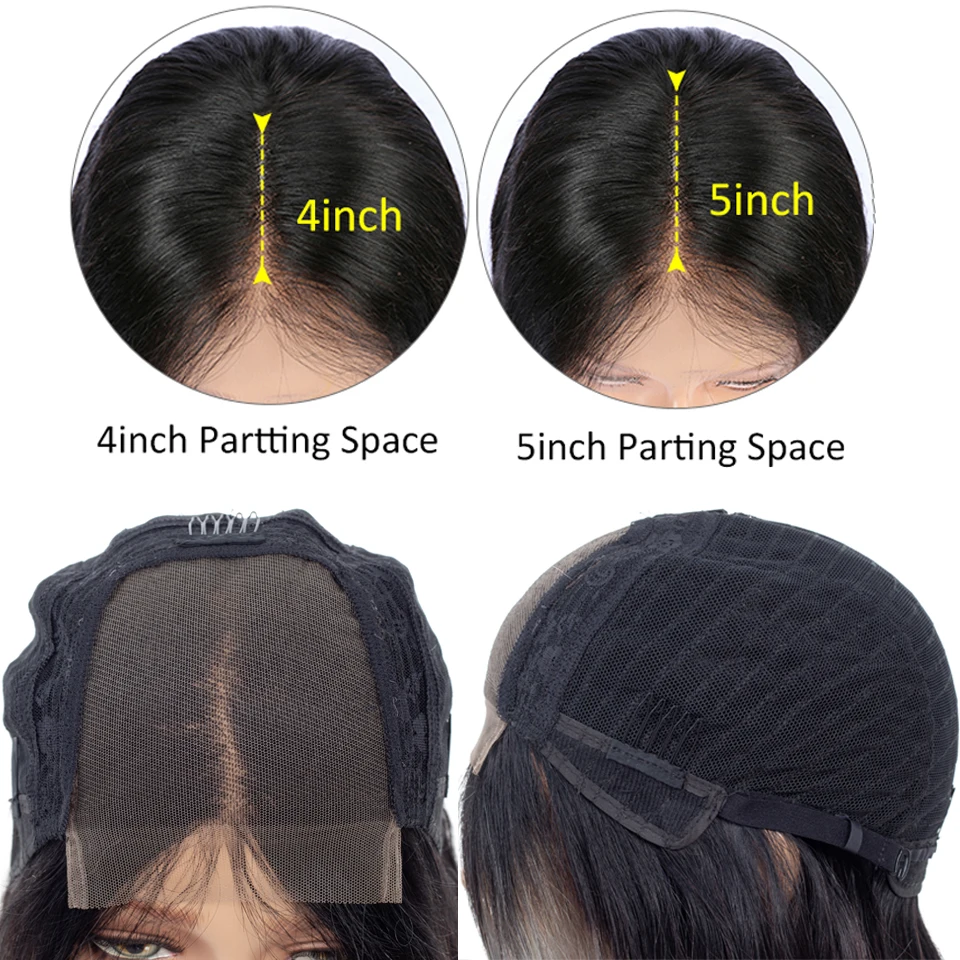 

150% Pre Plucked 5x5 Lace Closure Wigs Body Wave Brazilian Lace Front Human Hair Wigs 4x4 Closure Wigs For Women Bleached Knots