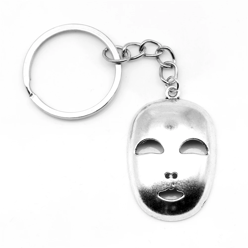 

1 Piece 25X40mm Mask Key Chain Ring Gift