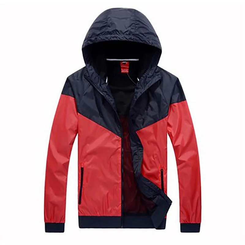 Мужская ветровка с капюшоном и принтом логотипа на заказ|Плащи тренчи| |