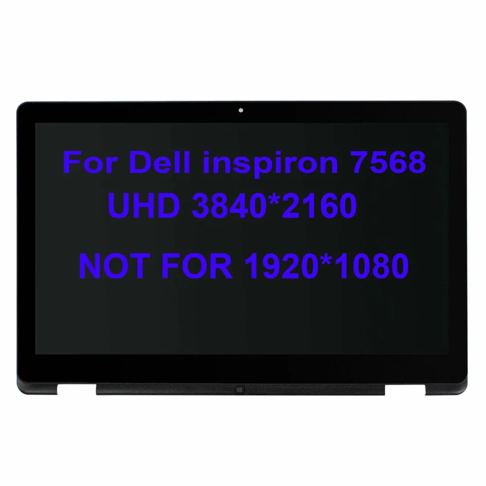 

4K For Dell Inspiron 7568 LCD LED Display Touch Screen Assembly Replacement with Frame 3840 x 2160 UHD