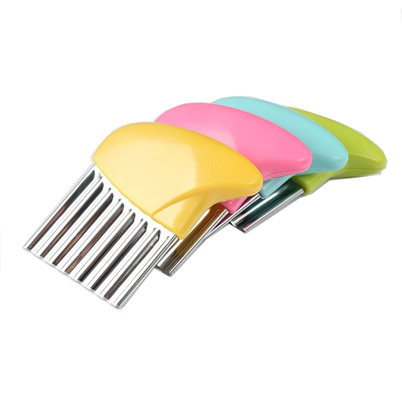 Wave Onion Potato Slices Wrinkled French Fries Salad Corrugated Cutting Chopped Knife Convenient Gadgets Cocina | Дом и сад