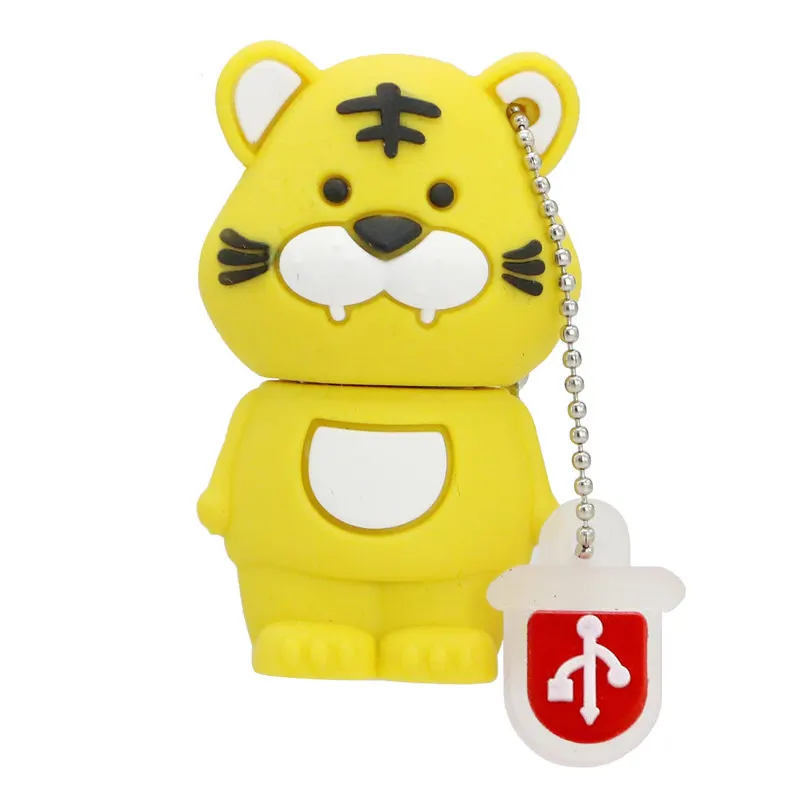 Tiger Милый Китайский Зодиак Usb флеш-накопитель 4GB 8GB Memoria Usb 16GB флеш-накопитель 32GB милые животные Свинья обезьяна флеш-накопитель 128GB флэш-диск - Цвет: Tiger