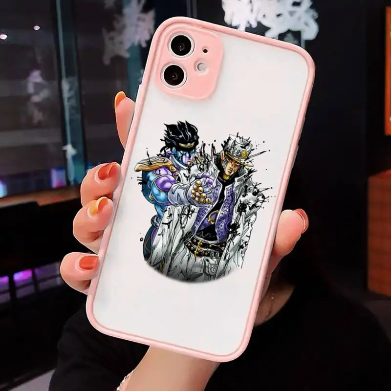 

JOJOS BIZARRE ADVENTURE JoJo Anime Phone Case matte transparent For iphone 7 8 11 12 plus mini x xs xr pro max cover