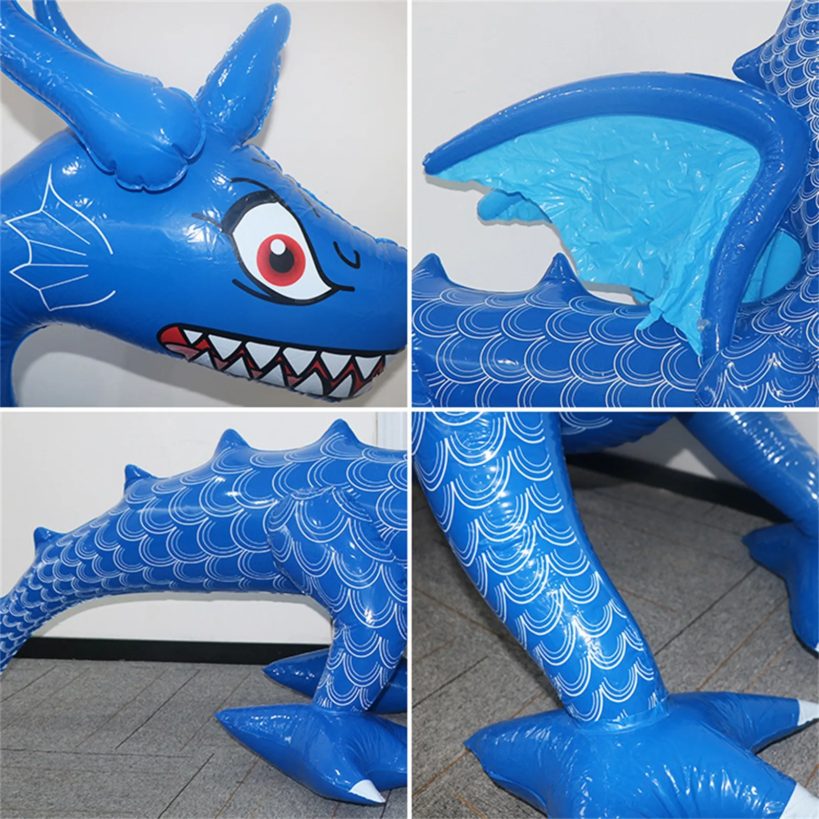 Большая рождественская надувная игрушка динозавра Хэллоуин Летающий дракон на открытом воздухе для украшения двора на праздничную вечеринку с насосом.