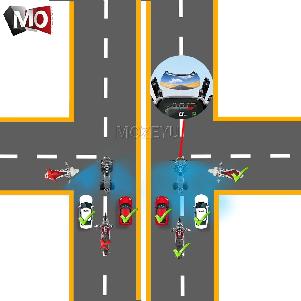 Мотоциклетное зеркало заднего вида с углом обзора 180 градусов для BMW C400GT C400X C600 C650
