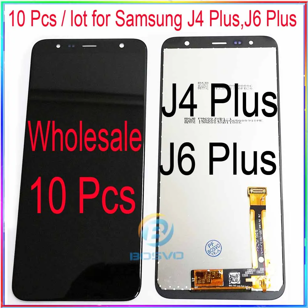 Оптовая продажа 10 шт./лот для samsung J4 Plus J415 J410 ЖК дисплей с сенсорным дигитайзером в