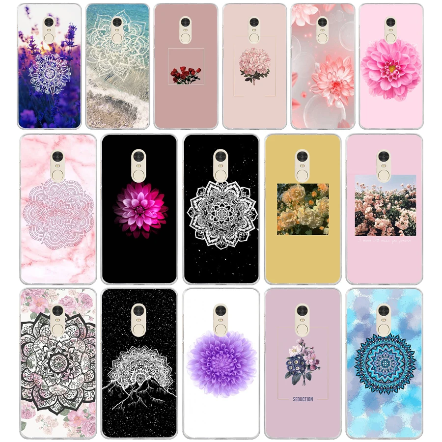 209FG Мандала Цветок дурмана цветочный принт Мягкий Силиконовый ТПУ чехол для