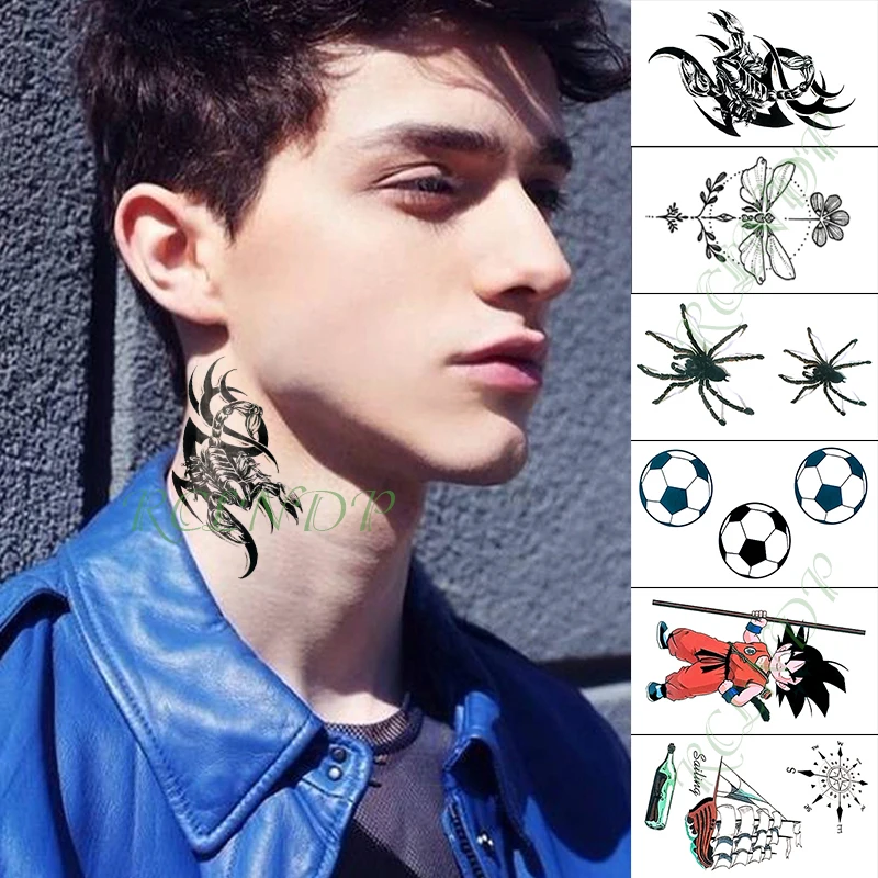 Waterproof Temporary Tattoo Sticker deer moon spider butterfly cross skull small tatoo fake tatto flash tattoos for men women | Красота и