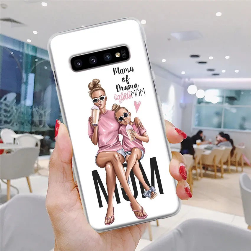 Черный чехол для телефона с изображением мамы и королевы для samsung Galaxy S10e S10 Plus S7 S8 S9 Plus Note 8 9 10 Plus S10 5G жесткий чехол